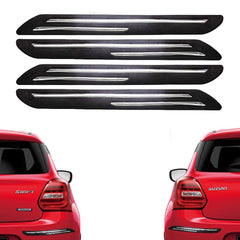 Car Body Corner Bumper Guard Protector Anti-Scratch Sticker Rubber Front Bumper Protector Guard Strips (Universal for All Cars)(Set of 4pcs)