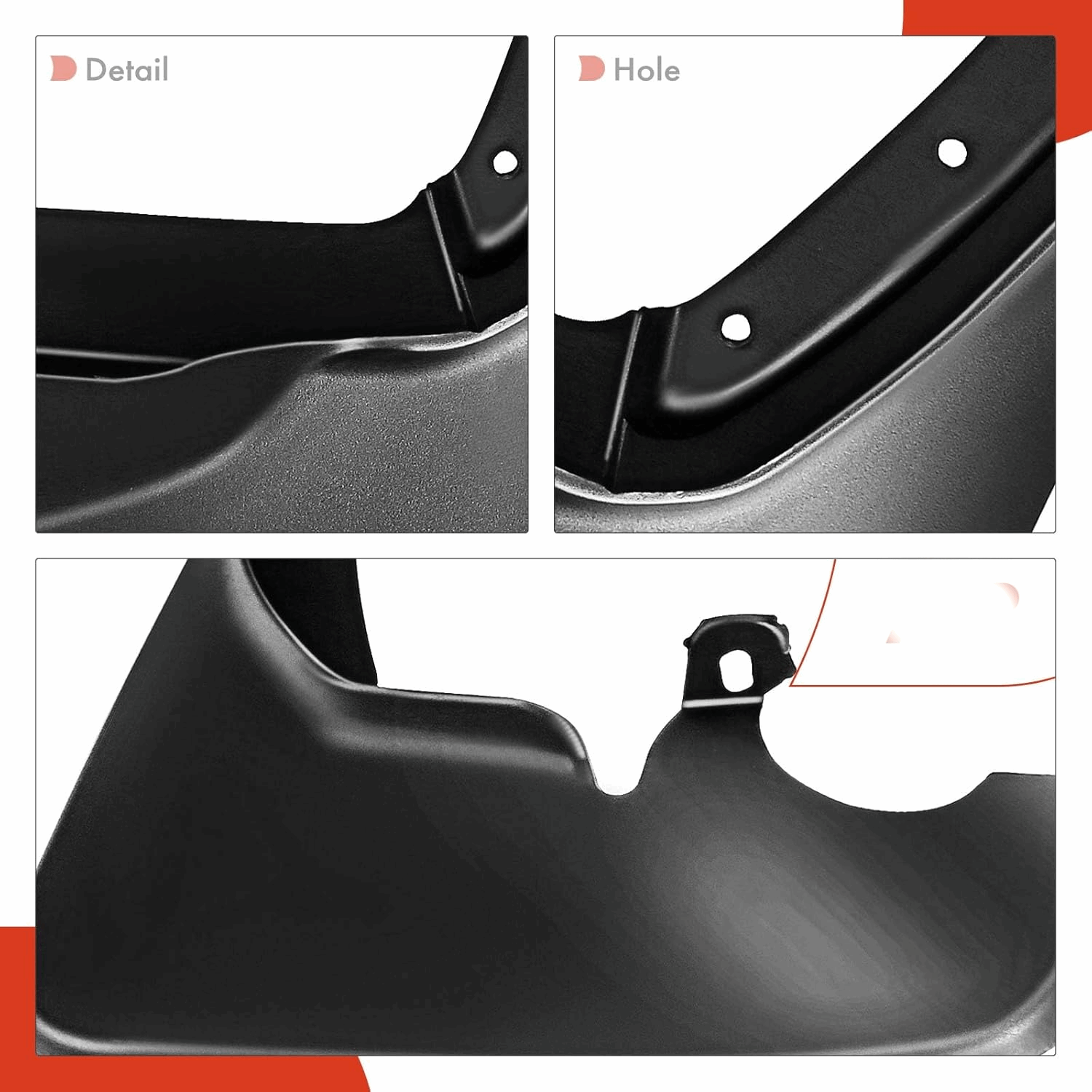 Wonlite Set of 4PCS Mud Flaps Splash Guards Mudguards Mudflaps with Hardware  accessories for Hyundai