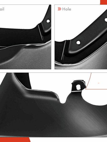 Wonlite Set of 4PCS Mud Flaps Splash Guards Mudguards Mudflaps with Hardware  accessories for Mahindra