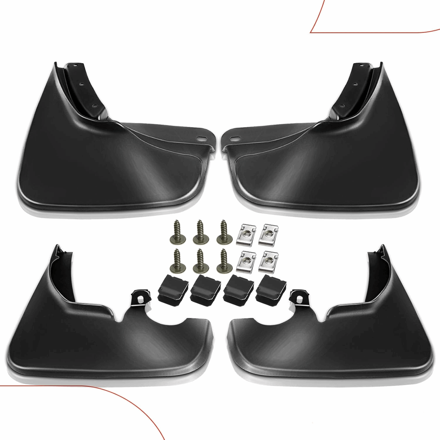 Wonlite Set of 4PCS Mud Flaps Splash Guards Mudguards Mudflaps with Hardware  accessories for Hyundai
