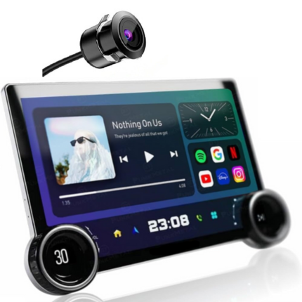 DUAL KNOB CAR ANDROID with carplay 4+64GB with free AHD CAR camera