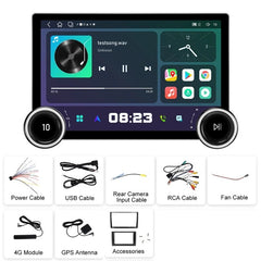 DUAL KNOB CAR ANDROID with carplay 4+64GB with free AHD CAR camera