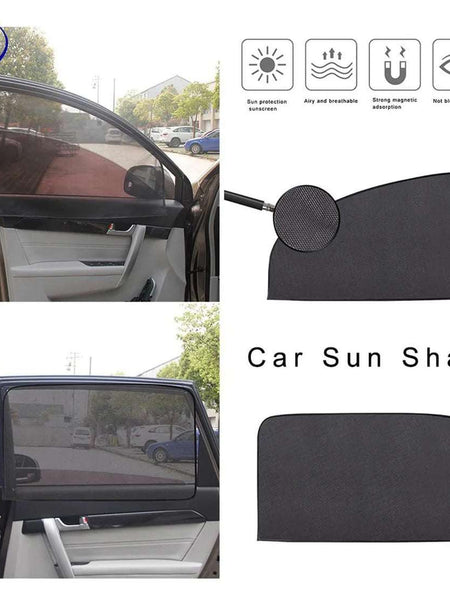 Z-Black Window Plug-in Half Sun Shades Car Curtains